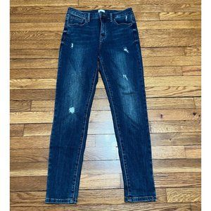 Special A Womens Skinny Jeans Juniors Size 7 29x28 Blue Stretch Distressed Denim